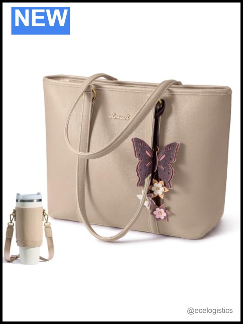 Vegan Leather Tote Bag for Women - Top Handle Satchel, Shoulder Bag with